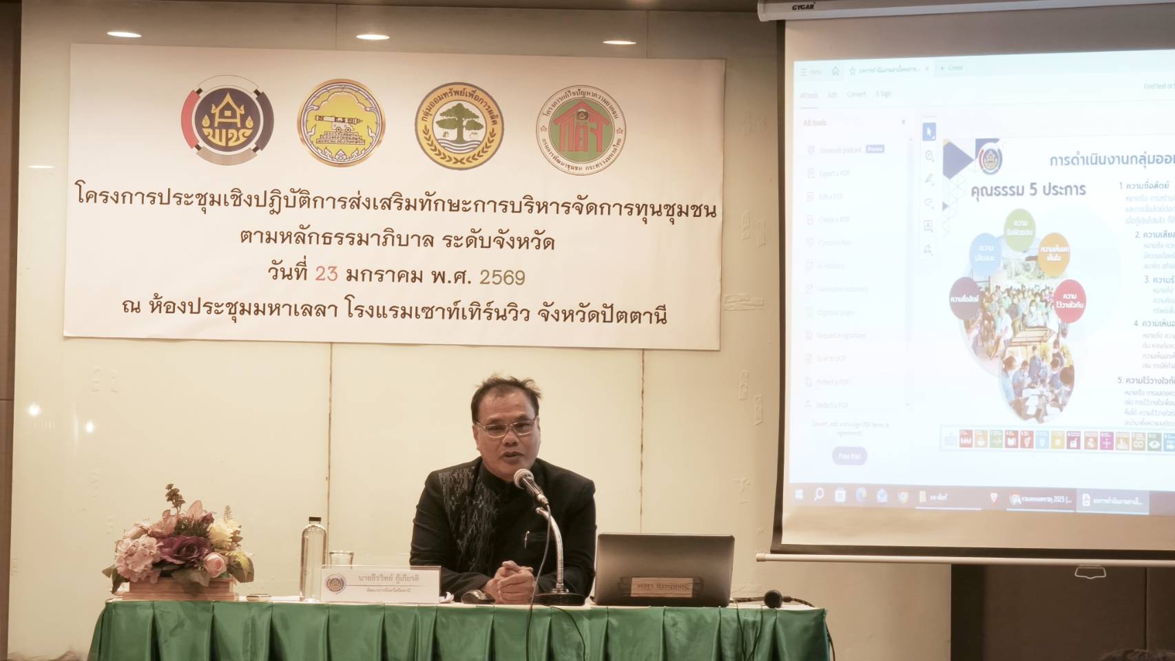 [690123] ศพช.ยะลา ผนึกกำลัง พช.ปัตตานี รวมพลังวิชาการขับเคลื่อนกองทุนชุมชนแก้จน ปูทางเศรษฐกิจฐานราก สู่ความยั่งยืน