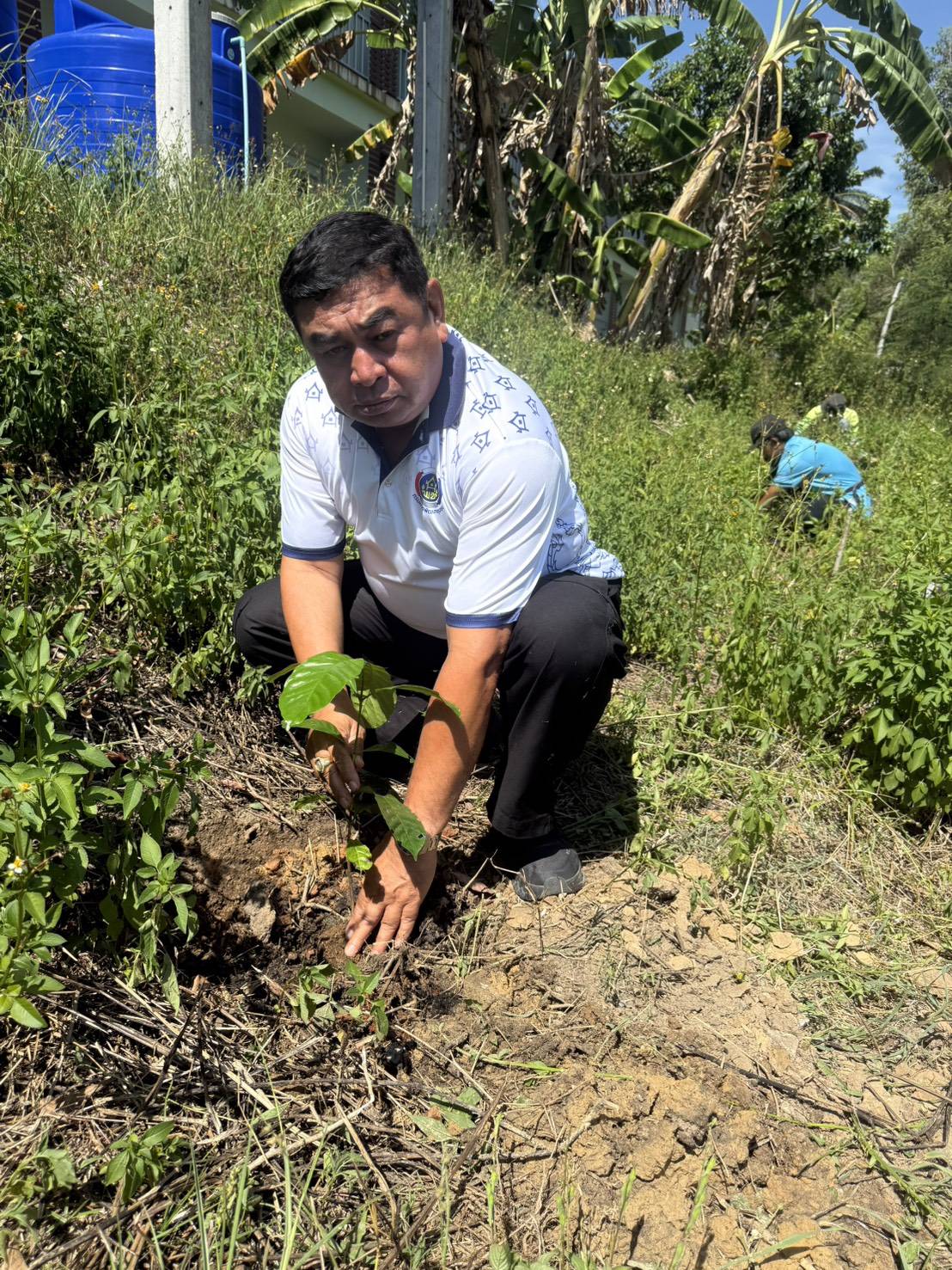 [690318] ศพช.ยะลา : เดินหน้าหนุนพืชเศรษฐกิจ! ผู้ตรวจราชการกรม นำทีมมดงาน ศพช.ยะลา ปลูกกาแฟโรบัสต้า